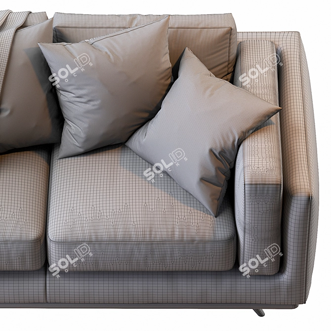 Zander Sofa: Stylish & Comfortable Couch 3D model image 7