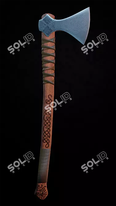 Viking Mammen Battle Axe Model - Game Ready 3D model image 3