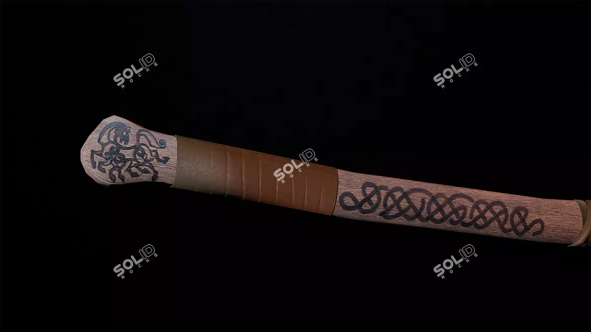 Viking Mammen Battle Axe Model - Game Ready 3D model image 4