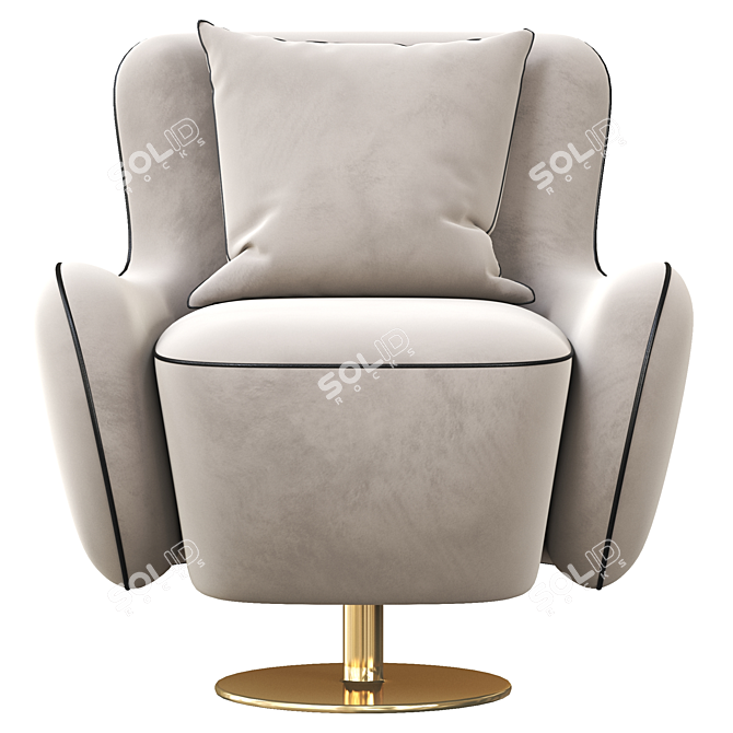 Modern Barrel Swivel Chair 3D model image 3