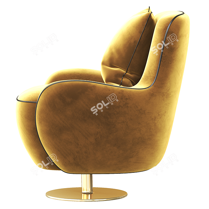 Modern Barrel Swivel Chair 3D model image 5