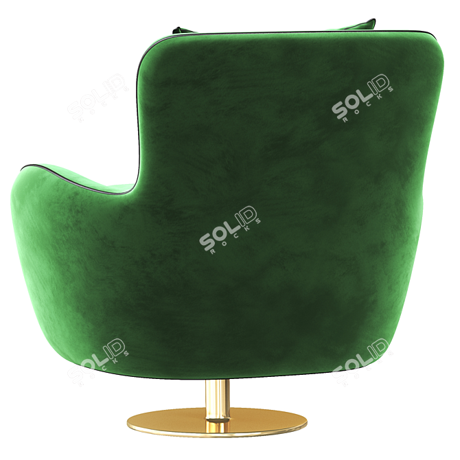 Modern Barrel Swivel Chair 3D model image 6