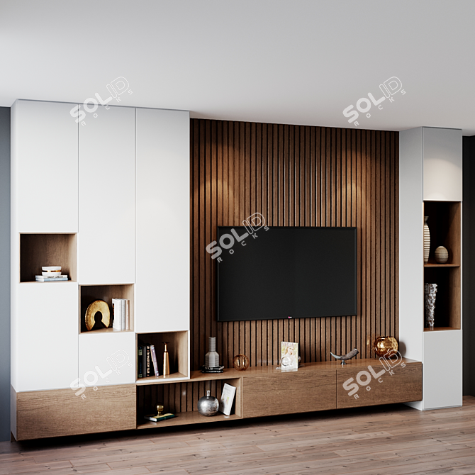 Title: Sleek TV Set with Impressive Dimensions 3D model image 2