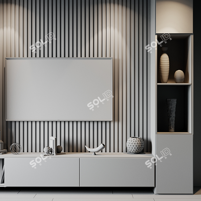 Title: Sleek TV Set with Impressive Dimensions 3D model image 5