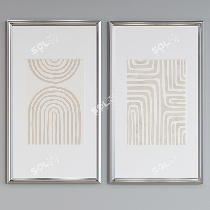 Modern Abstract Frame Set 3D model image 4