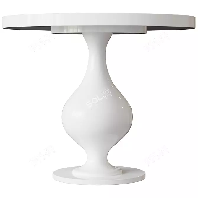 Palermo Side Table: American Elegance by Fratelli Barri 3D model image 1