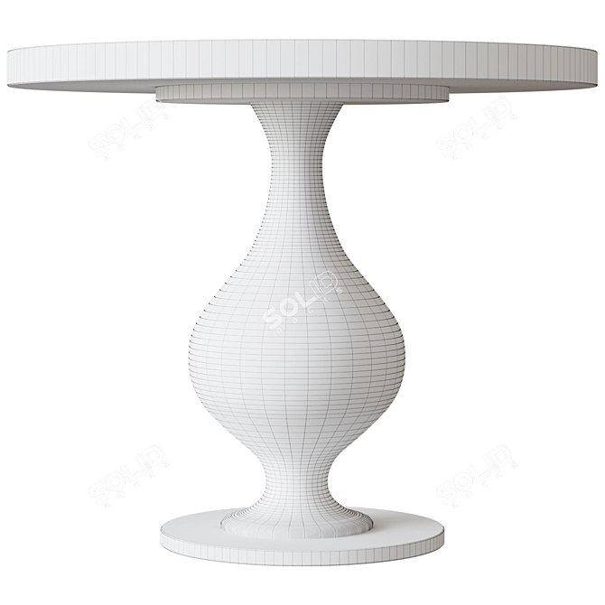 Palermo Side Table: American Elegance by Fratelli Barri 3D model image 2