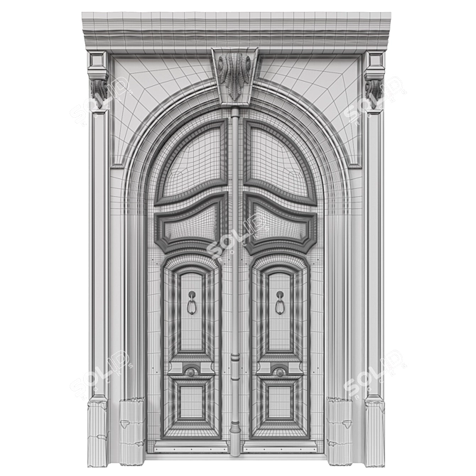 Classic 3D Max Door - 1700mm x 3260mm 3D model image 5