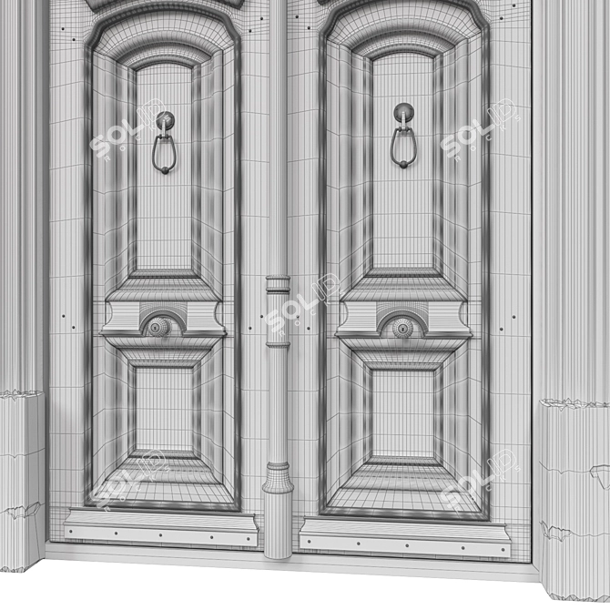Classic 3D Max Door - 1700mm x 3260mm 3D model image 6