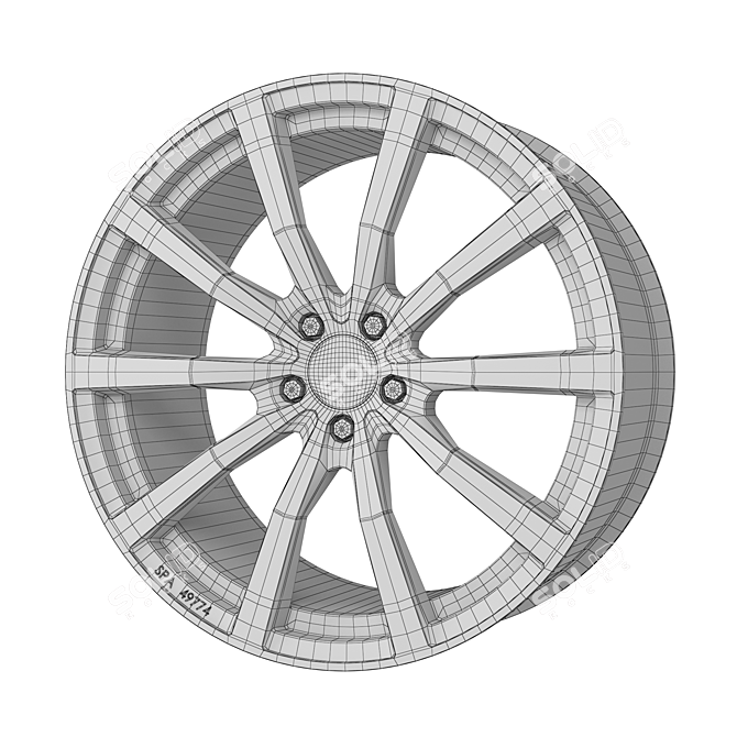 Brock B32 Alloy Wheel - 21 Inch 3D model image 6