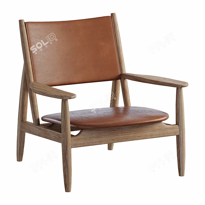 Ariake Summit Lounge Chair: Sleek and Stylish 3D model image 1