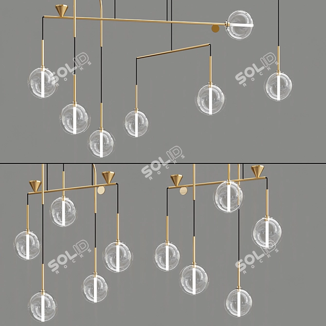 Elegant Dewdrops Lighting Collection 3D model image 1