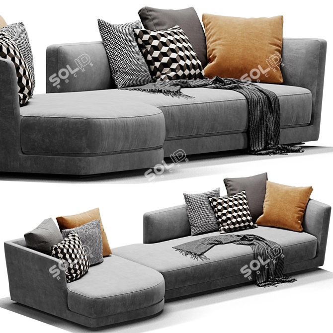 Verzelloni Lyndon: Modern Italian Sofa 3D model image 2