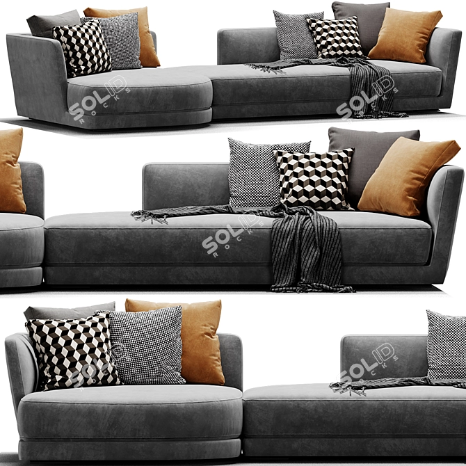 Verzelloni Lyndon: Modern Italian Sofa 3D model image 3