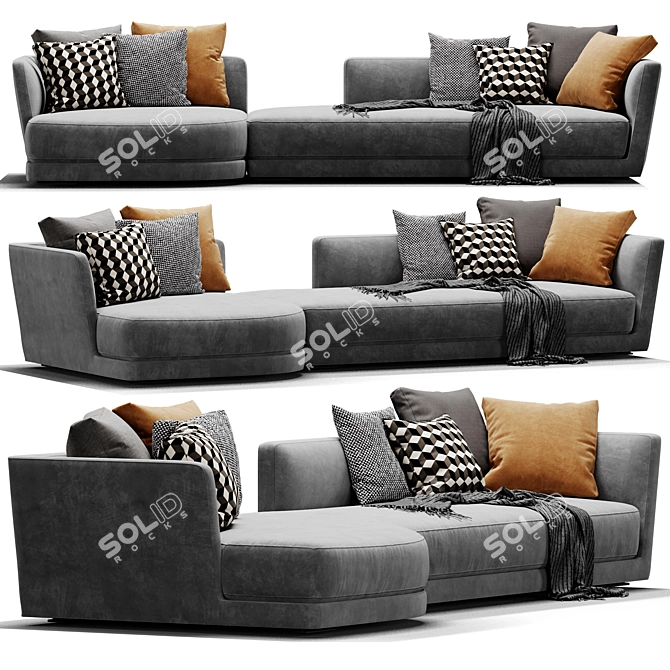 Verzelloni Lyndon: Modern Italian Sofa 3D model image 5