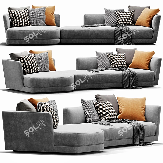 Verzelloni Lyndon: Modern Italian Sofa 3D model image 6