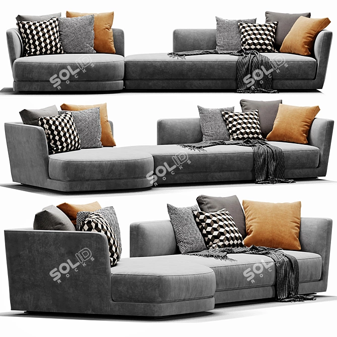 Verzelloni Lyndon: Modern Italian Sofa 3D model image 7