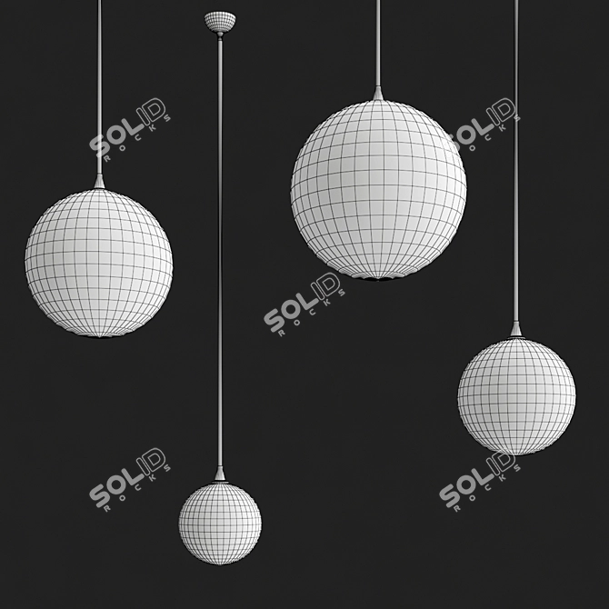 Spherical Ball Chandelier 3D model image 2