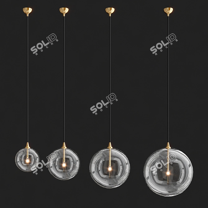 Spherical Ball Chandelier 3D model image 3