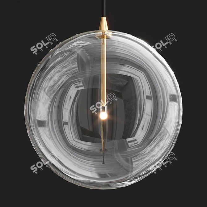 Spherical Ball Chandelier 3D model image 4