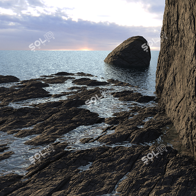 Seamless Sea Cliff Textures 3D model image 13