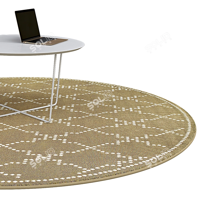 Cascading Circles Rug 3D model image 2