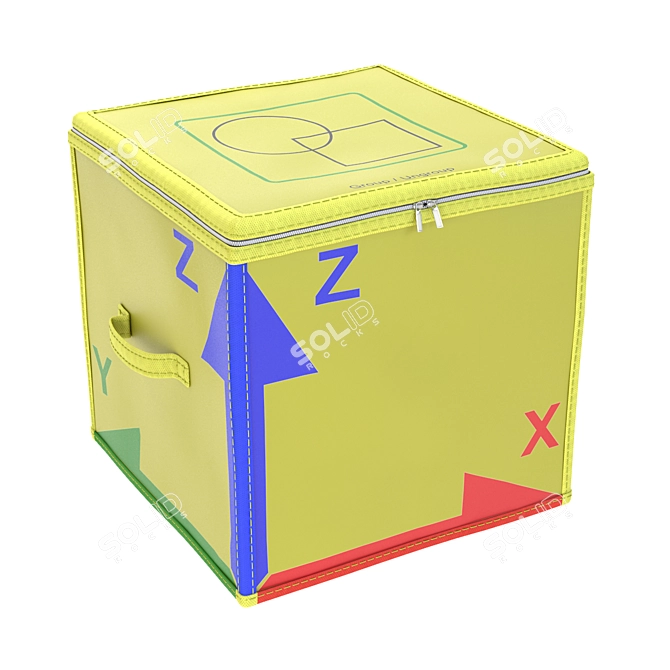 Pivot Point Storage Box: Compact & Stylish 3D model image 1