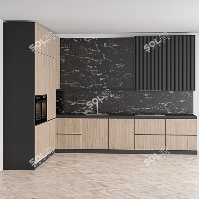 Premium Kitchen Design Solution 3D model image 1