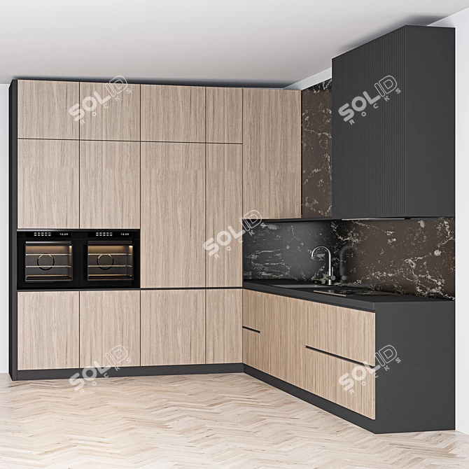 Premium Kitchen Design Solution 3D model image 2