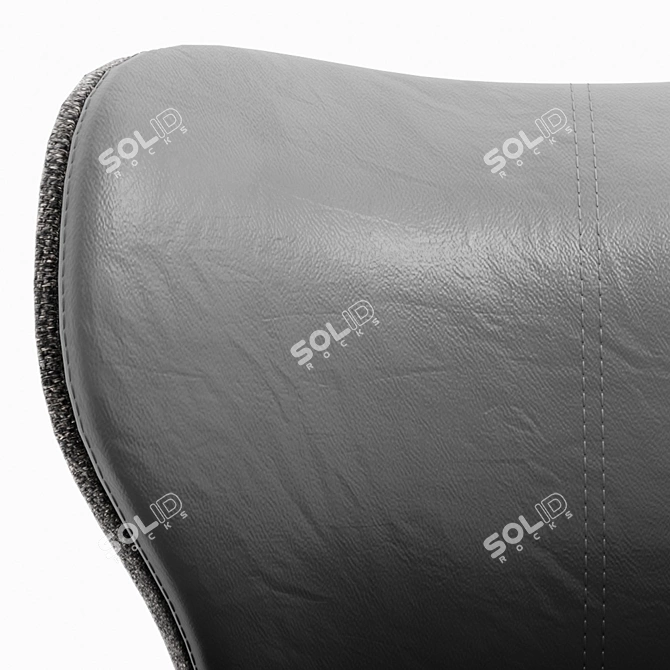 Elegant Tabitha Leather Lounger 3D model image 4