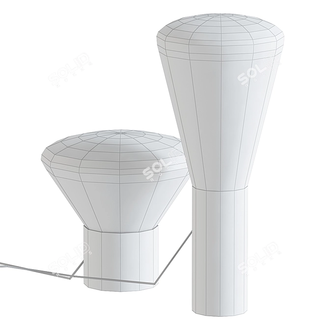 Elegant Muffin Tall Floor Lamp 3D model image 2