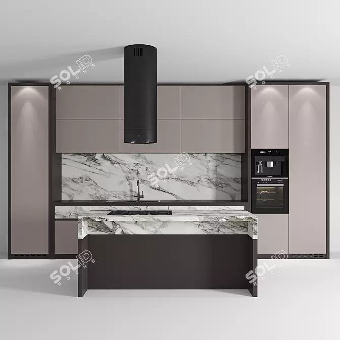 Kitchen04: 2015 Version, Millimeter Units, 5100mm x 2533.22mm x 2815.82 3D model image 1