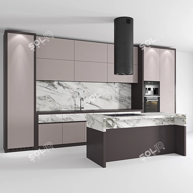 Kitchen04: 2015 Version, Millimeter Units, 5100mm x 2533.22mm x 2815.82 3D model image 2