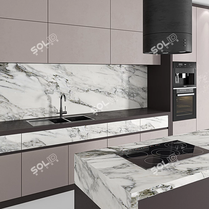 Kitchen04: 2015 Version, Millimeter Units, 5100mm x 2533.22mm x 2815.82 3D model image 3