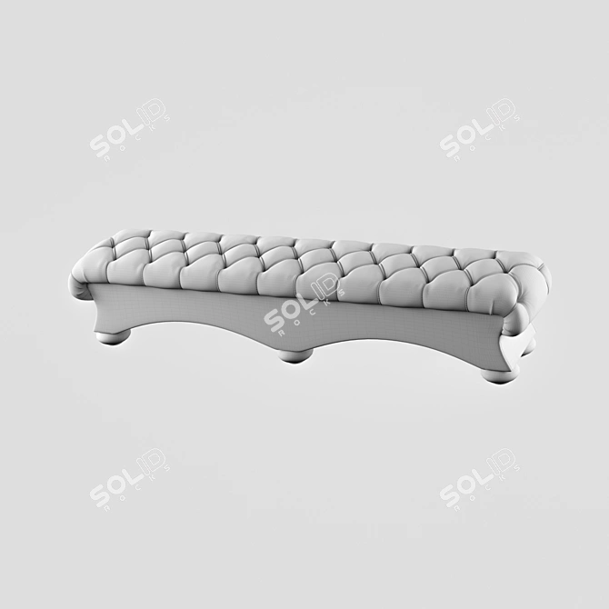 Elegant Camelia Bench 3D model image 2