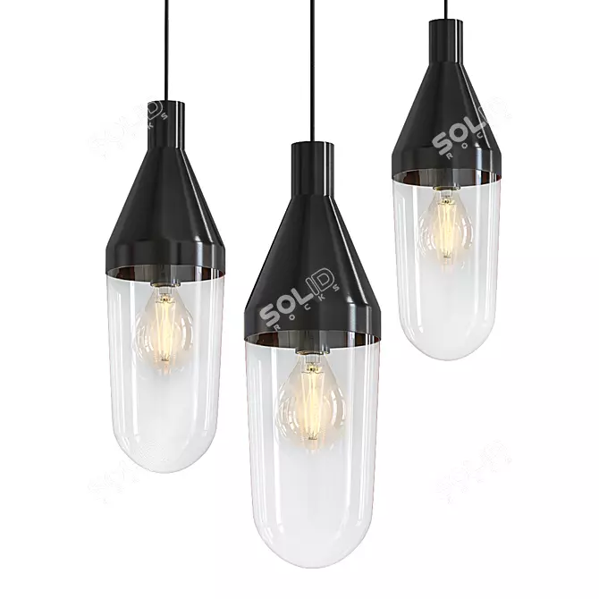 Oluce Niwa Pendant Light 3D model image 1