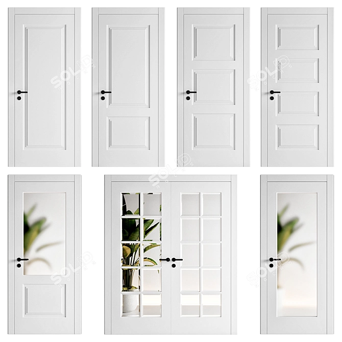 Garofoli 4-Piece Door Set 3D model image 1