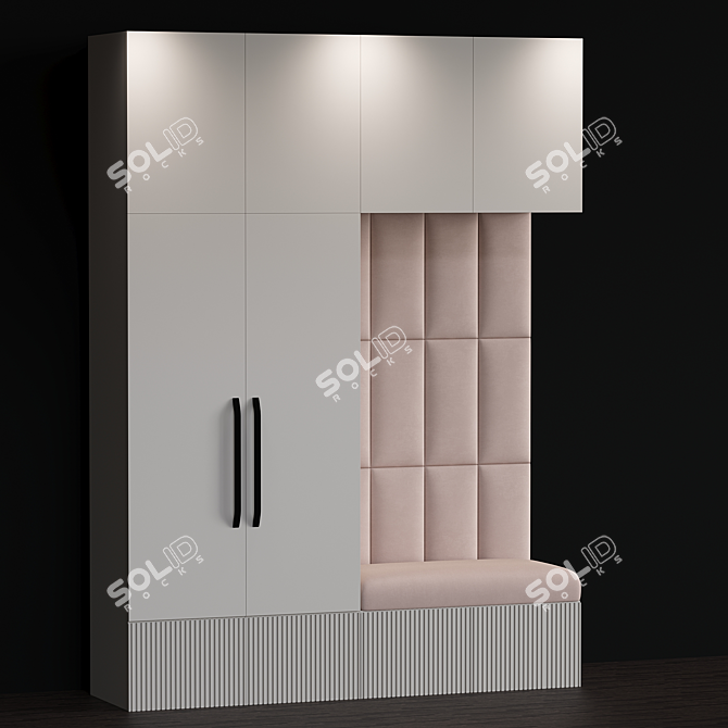 Contemporary Hallway Furniture Set 3D model image 1