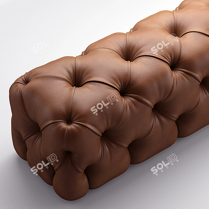 Rollking Square Pouf - Stylish and Versatile Seating 3D model image 3