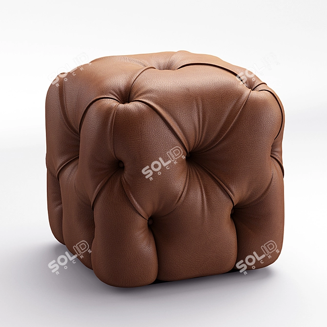 Rollking Square Pouf - Stylish and Versatile Seating 3D model image 4