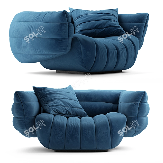 Elegant Baxter Armchair 3D model image 1