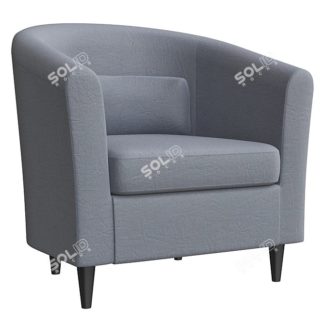 Tullsta Ikea: Stylish Grey Armchair 3D model image 1