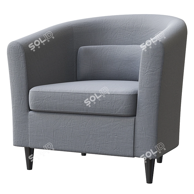 Tullsta Ikea: Stylish Grey Armchair 3D model image 2