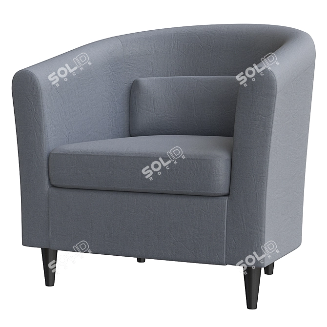 Tullsta Ikea: Stylish Grey Armchair 3D model image 3