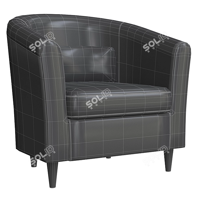 Tullsta Ikea: Stylish Grey Armchair 3D model image 4