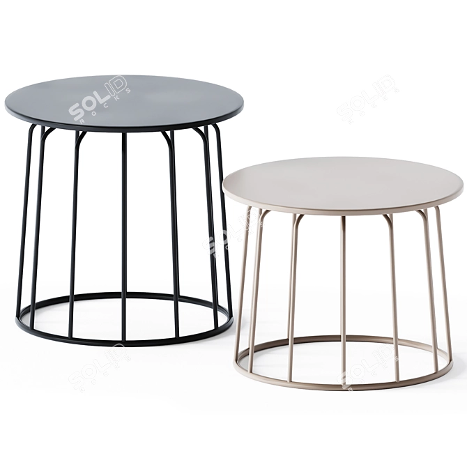 Elegant Vogue Side Coffee Tables 3D model image 1