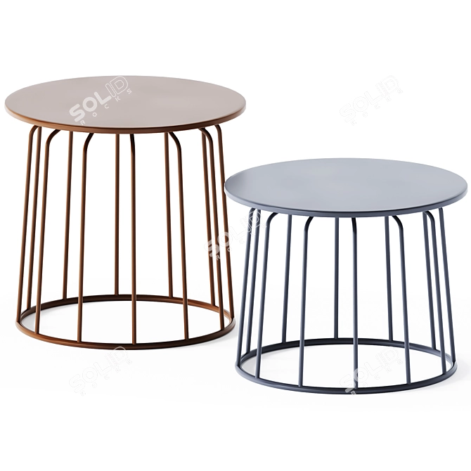 Elegant Vogue Side Coffee Tables 3D model image 2