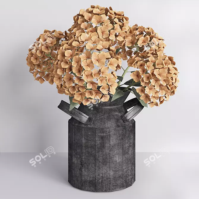 Hydrangea Bouquet in Vase 3D model image 4