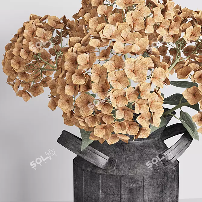 Hydrangea Bouquet in Vase 3D model image 5