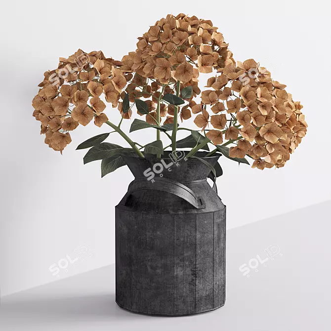 Hydrangea Bouquet in Vase 3D model image 6